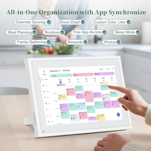 Smart Digital Calendar,10.1 inch Electronic Calendar Family Planner Chore Chart-HD Touchscreen Interactive Display for Family Schedules,Syncs with Google/iCloud,Wall Mount Included,Gifts for Women Men - Image 3