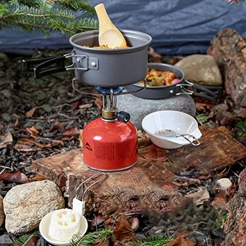 Camping Cookware Set, Portable and Lightweight Stainless Steel Camping Frying Pan Pots Cups Cutlery for Outdoor Picnic Hiking Camping - Image 4