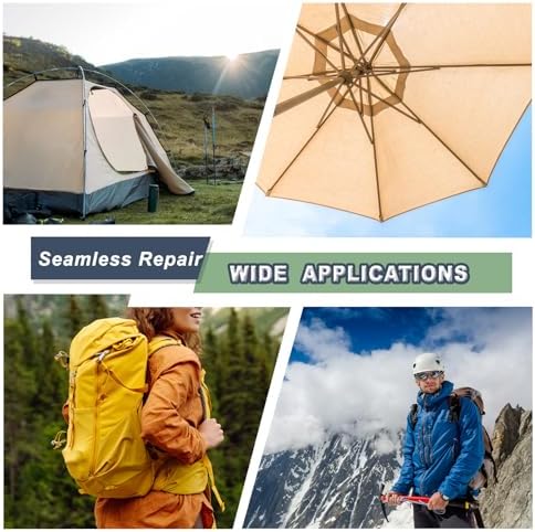 Nylon Repair Patches Nylon Repair Tape Nylon Fabric Patch Self Adhesive Outdoor Camping Gear Nylon Repair Kit for Tent, Umbrella, Down Jackets, Sleeping Bag, Knapsack - Image 6