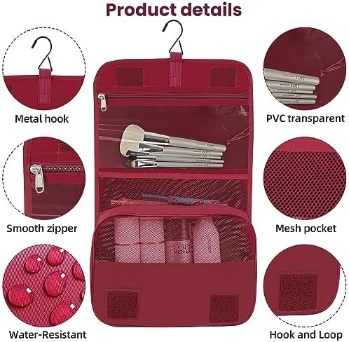 BAGAIL 10 Set Packing Cubes Various Sizes Packing Organizer for Travel Accessories Luggage Carry On Suitcase - Burgundy - Image 4