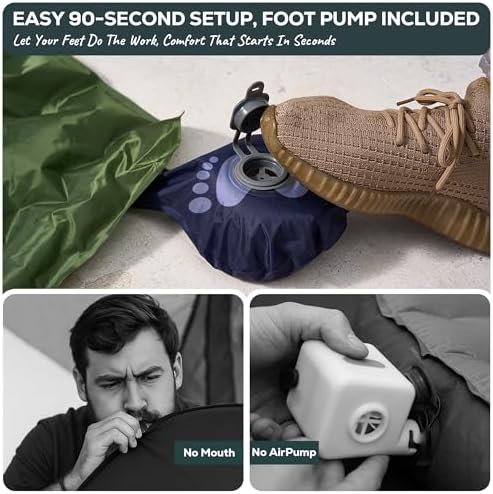 Gear Doctors Camping Pads Self Inflating Ultralight Apollo air 4.3-5.2 R Insulated Camping mats 1.5-3.3 in Must Haves Inflatable Foam air Sleep mat self Inflating air Mattress for Camping cot - Image 7