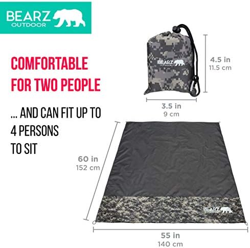 Travel Blanket - Pocket Sized Beach Blanket Camping Blanket, Waterproof Picnic Blanket, Sandproof Beach Mat - Camping Gadgets & Festival Hiking Accessories - Image 7