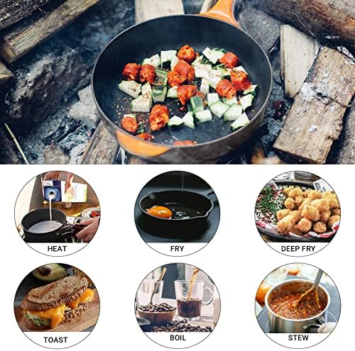 Bulin 24/13/11/8/4 PCS Camping Cookware Mess Kit Lightweight Backpacking Cooking Set Outdoor Cook Gear for Family Hiking, Picnic(Kettle, Pot, Frying Pan, Bowls, Plates, Spoon) - Image 8