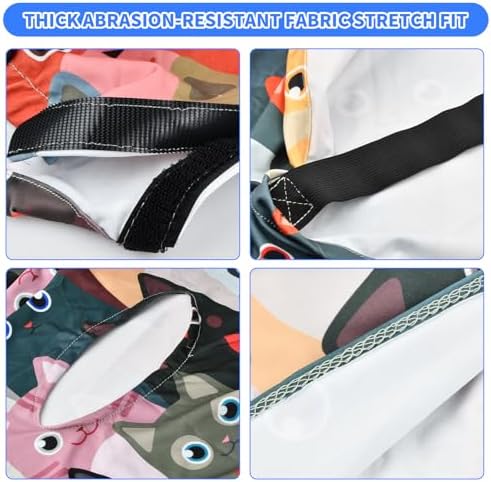 Luggage Cover, Stretchable Suitcase Protector, Anti Scratch Travel Suitcase Cover, Polyester, Elastic, Luggage Protector, Suitcase Protective (Cat, S) - Image 3