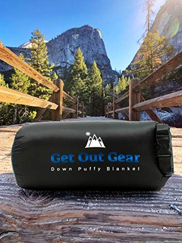Get Out Gear Down Camping Blanket - Outdoor Lightweight Packable 650 Fill Power Down Blanket Compact Waterproof and Warm Backpacking Quilt for Camping Hiking Travel Hammock - Image 2