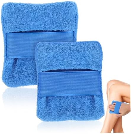 Anneome 2 Pcs Sand Removal Mitts Large and Extra Large Soft Coral Fleece Body Sand Cleaner Bags with Zipper for Beach Vacation Essentials Portable and Gentle for Family Outdoor Activities