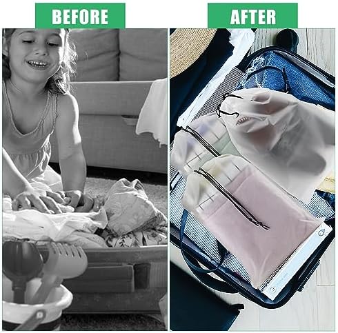 20pcs Transparent Travel Shoe Bags for Packing in Suitcase, Large 15.7x11.8 Inch Shoes Storage Packing Pouch Organizers Drawstring Shoe Bag for Storage Moving House for Men Women - Image 4