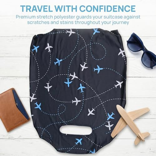 Suitcase Cover Luggage Protector, Elastic Washable Luggage Covers for Suitcases, Anti-Scratch Dustproof Trolley Case Protector Fits 18-21 Inch Luggage - Image 5