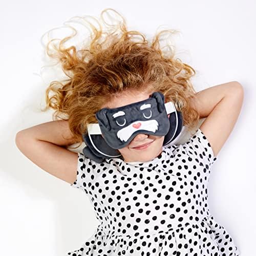 Puckator Relaxeazzz Dog Squad Round Plush Travel Pillow & Eye Mask - Sleep Eye Mask Masks - Kids Travel Accessories For Sleeping Airplane - Flight Plane Neck Pillow Pillows - Image 2