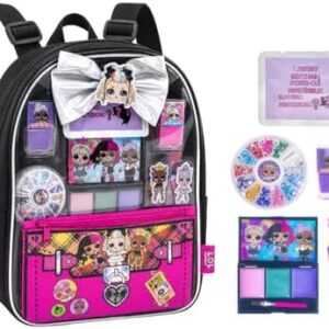 L.O.L. Surprise! Kids Makeup Set, Including Lip Balm, Nail Polish, Nail File, Hair Bows in Backpack, Perfect for Parties, Gift, Sleepovers and Makeovers, for Girls Aged 3+ by Townley Girl