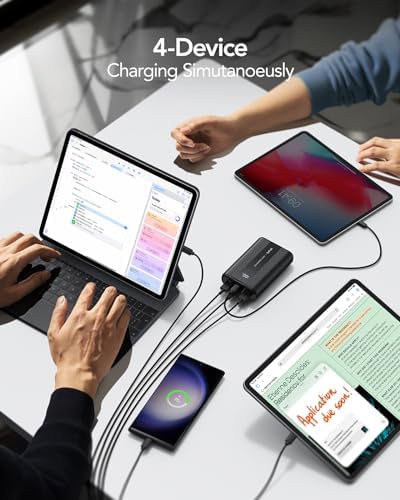 VRURC Power Bank 20000mAh,Portable Charge Fast Charging USB C 22.5W Small Battery Pack PD QC 3.0 with 3 Input &4 Output Compatible iPhone Samsung,Smartphones Tablets and More - Image 5