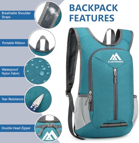 flintronic Foldable Backpack, Ultra Lightweight Rucksack, 16L Hiking Backpack, Unisex Packable Backpack For Men Women, Waterproof Travel Daypack For Outdoor Sport Biking Hiking Climbing - Image 2