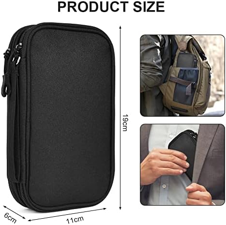 Exterior Hard Drive Case With Organizer, Mesh Pockets & Compartments - Portable for Electronics Accessories - Black Travel Bag - Carrying Case - Image 2