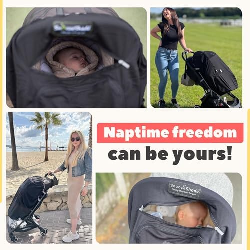 SnoozeShade Plus Extra Pram and Stroller Sun Shade Cover Blocks 99% UV UPF50+ Baby Sleep Aid and Breathable Blackout Canopy for Pushchairs Buggies and Travel Strollers | Blocks up to 99% of UV. Universal fit for pushchairs and buggies. See-out window panel, mosquito net, blackout snooze panel - Image 6