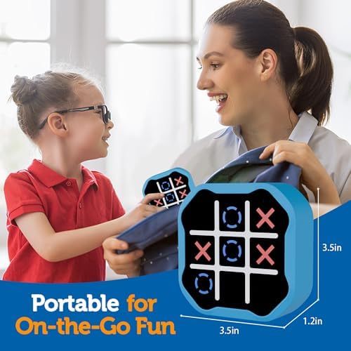 3-in-1 Electronic Tic Tac Toe Toy, Family Travel Game for Kids and Adults, Handheld Game Gift with Silent Mode - Image 5