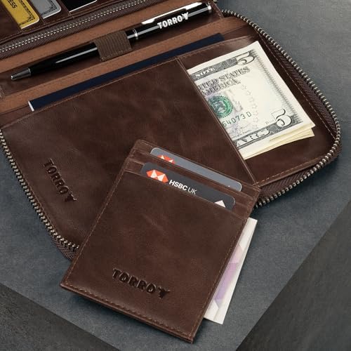 TORRO Travel Wallet – Genuine Leather Travel Organiser with Passport Holder and Detachable Cardholder | Travel Organiser - Image 5