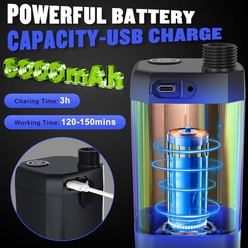 Spopal Portable Shower for Camping, 6000mAh Rechargeable Camping Shower Pump with Intelligent LED Display, 4 Spray Modes, IPX7 Waterproof Outdoor Shower Kit for Hiking, Travel, Car, Pet - Image 2