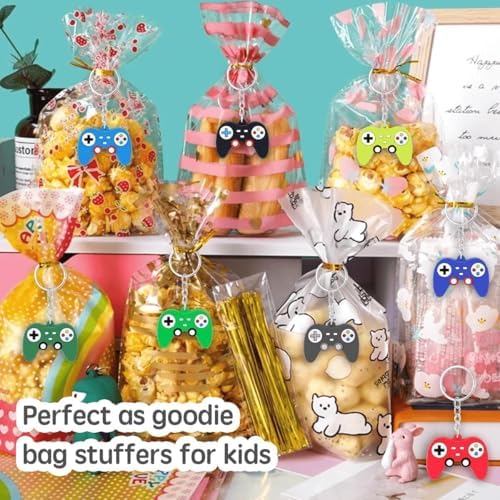 Gaming Keyrings - 4pcs Gaming Party Bag Fillers Supplies Keychains,Gaming Controller Keyrings,Game Handle Pendant Keyring Decorations for Party Bags Teenager Boys Kids Gifts,Kids Party Favors Supplies - Image 6