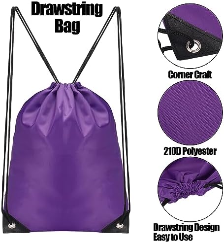 Drawstring Bags, Swim Bag PE bags for kids Waterproof Swimming Sports Back Pack Drawstring Gym Bag Suitable for School Beach Travel - Image 3
