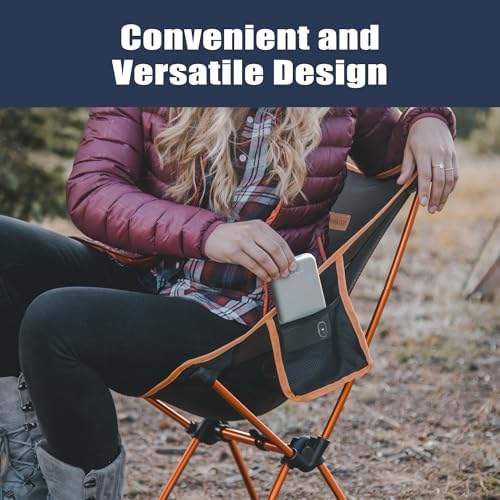 TREKOLOGY YIZI GO Camping Chair for Adult – Compact, Foldable, Lightweight 0.9 kg, 136 kg Capacity, Durable Aluminum, Quick Setup, Ideal for Backpacking, Beach, and Outdoor Adventures (Black) - Image 8