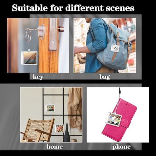 Misdary 10 Pcs Mini CD Jewel Cases Plastic CD Cases Clear DVD Case CD Album Keychain Music Blank Mini CD Case Pendant CD DVD Cover for DIY Keychain Backpack Hanging Decor Gifts - Image 5