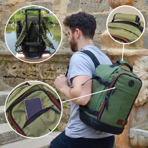 Metz for Ryanair Cabin Bags 40x20x25 Underseat Cabin Bag for EasyJet, Ryanair, Wizz Air & More Travel Backpack for Airline Under Seat Carry-Ons, Recycled Polyester, Compression, Durable Hand Luggage - Image 3