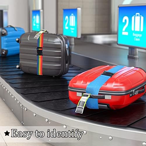 Luggage Suitcase Straps Set, Travel Accessories Thickened Luggage Belt with Quick Release Buckle, Adjustable Black Travel Luggage Straps for Suitcase Baggage (Blue, 2 PCS Set) - Image 5