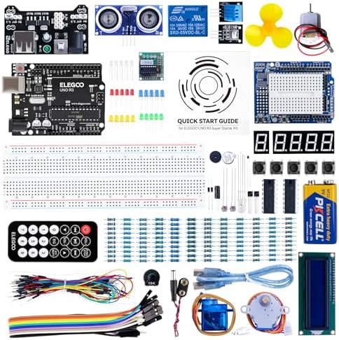 ELEGOO UNO R3 Project Super Starter Kit Compatible with Arduino IDE with Tutorial for Beginner