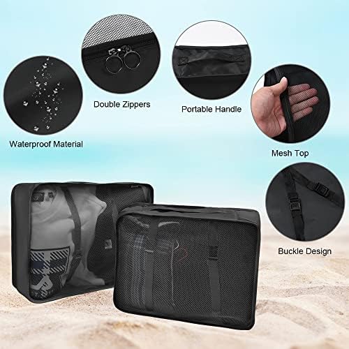 OSDUE Packing Cubes for Suitcase, 8PCS Thickening Travel Organiser Packing Bags Lightweight Travel Accessories Organizers Essentials Clothes Shoes Cosmetics Toiletries Storage Bags - Image 3