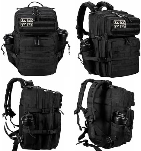 LHI Military Tactical Backpack for Men and Women 45L Large waterproof Rucksack for School, Hiking, Trekking, Hunting - Image 3