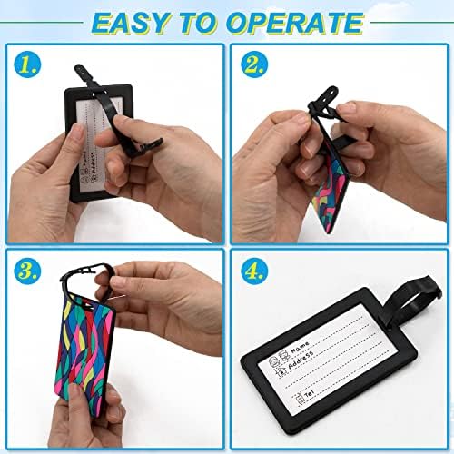 6Pcs Luggage Tag, Luggage Labels Travel Suitcase Luggage Tags Business Card Holder/ Travel ID Bag Tag - Image 4