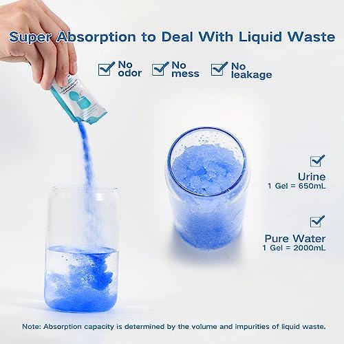 oceanengine Portable Toilet Absorbent Gel, Portable Toilet Powder Poo Urine Powder for Camping Outdoor Hiking - Image 3