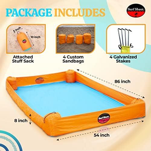Sandproof Beach Blanket - Oversize Large Outdoor Picnic Blanket for Beaches & Camping - Portable Family Beach Blanket Waterproof Sandproof for Parks, Travel, Vacation Essentials(Orange) - Image 8
