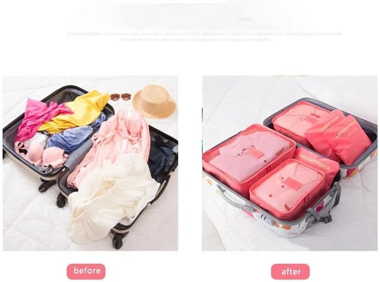 Packing Cubes Travel Packing Cubes, Multifunction Cubes Luggage Organiser Waterproof Travel Compression Suitcase Bag - Image 2