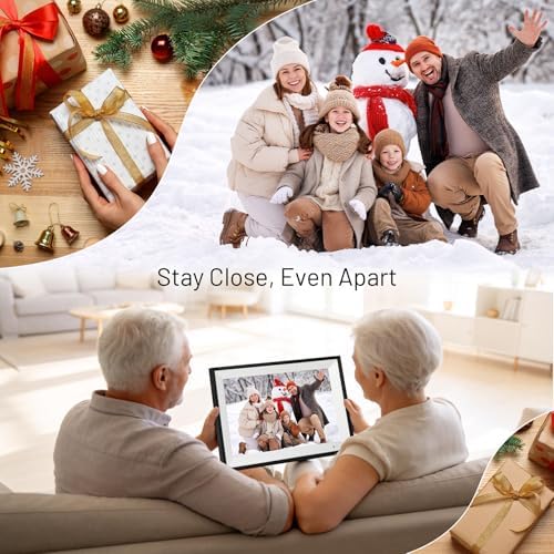AEEZO Digital Photo Frame WiFi, 32GB 1280 * 800 IPS Touchscreen, Sleep Mode, Electronic Photo Frame, Quick Remote Upload of Videos and Photos via AiMOR Software(Black) - Image 7