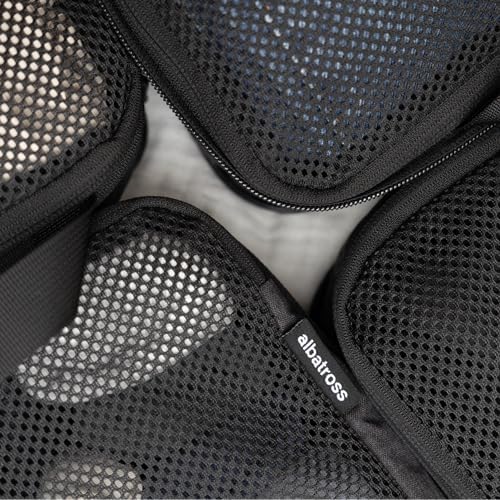 Albatross Compression Packing Cubes | Packing Cubes for Suitcases and Backpacks | Made from Recycled Fabric (Compression Set of 4 - Black) - Image 7