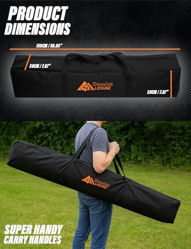 Xtremeauto Tent Pole Storage Bag – Heavy Duty 150x20x20cm Waterproof Carry Case for Awning Poles, Tent Accessories, Canopy Frames, Mallets & More – Durable Outdoor Camping Organizer - Image 2
