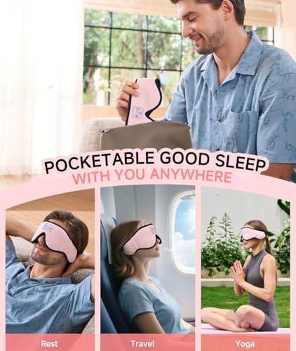 Voerou Sleep Headphones, 3D Wireless Bluetooth Eye Mask, Sleeping Headphones Earbuds for Side Sleepers with Ultra-Thin Stereo Speakers, Suitable for Sleep Office Nap Travel Meditation Cool Gadgets - Image 8