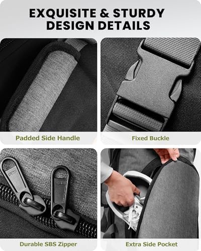 OutdoorMaster Padded Golf Travel Bag with Reinforced Wheels, 900D Heavy Duty Oxford Wear-Resistant and Waterproof Golf Travel Case, Soft-Sided Golf Club Bag, Shoes and Accessories Compartment - Image 7