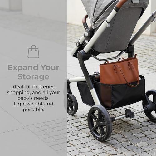 Toyvian Universal Stroller Storage Basket Mesh Organizer Under Pram Pushchair Hanging Bag Bottom Frame Easy Install Lightweight Cargo Holder - Image 7