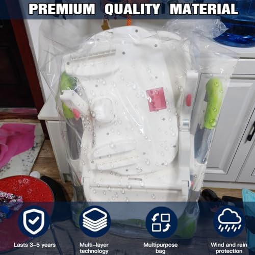 4 PCS Extra Large Clear Plastic Storage Bags - 100 ×150cm Clear Large Plastic Bags for Clothes, Furniture, Luggage, Suitcase, Quilts, Chair, Bike - Waterproof Big Plush Storage Bag - Suitcase Cover - Image 4