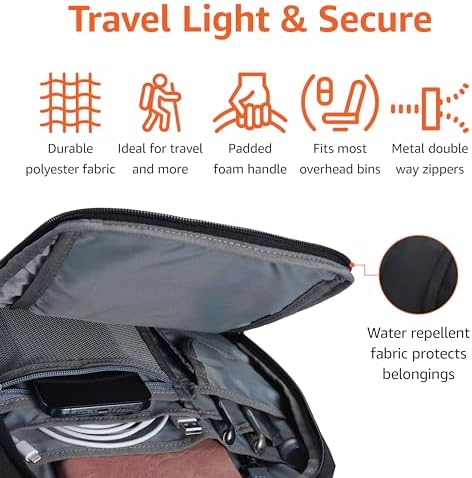 Amazon Basics 17-Inch Laptop Backpack, Water Resistant Rucksack for Business Travel, Work or School, Padded Shoulder Straps, Black - Image 3