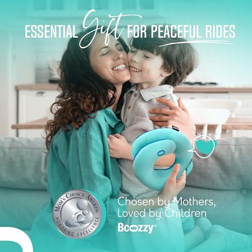 BCOZZY Kids Chin Supporting Travel Pillow for Ages 3–7- Patented Soft Neck Pillow for Head and Chin Support in Car Seat and Airplane. Comfortable Travel Essential. Small Size, Bag, Gray - Image 9