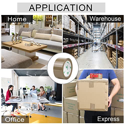 BOMEI PACK 3 Rolls No Bubble Brown Secure Sticky Packing Tape with 1 Dispenser,Heavy Duty Sealing Tape for Moving Boxes Sealing,48mic x 48mm x 66m - Image 5