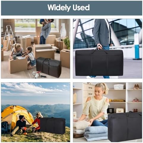 3 Pack 180L Large Storage Bags Organizer, Clothes Duvet Storage Bag Moving Storage Boxes with Zips Under Bed Storage Box for Moving House, Clothes Storage, Laundry Bag, Packing, House Essentials - Image 4