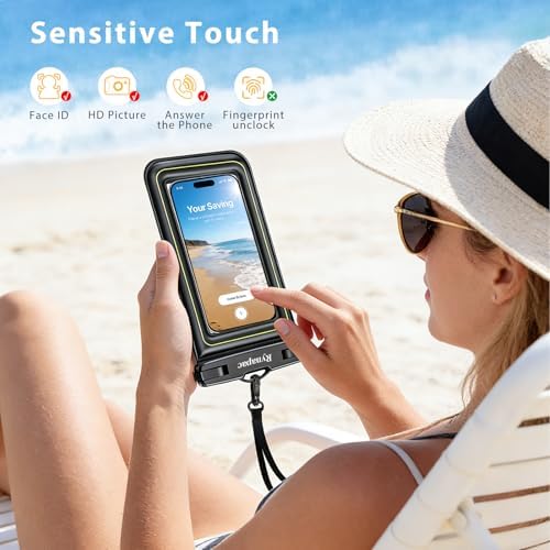 Waterproof Phone Pouch Floating, 2 Pack IP68 Waterproof Phone Case Compatible with iPhone 17 16 15 Pro Max Galaxy S25 S24 Ultra Up to 7", Cellphone Dry Bags Beach Cruise Essentials with Lanyard - Image 5