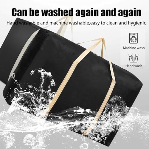 2 Pcs 89L Large Moving BagsHeavy Duty Packing Bags for Moving House Totes, Waterproof Storage Large Clothes Storage Bags with Zips for Bedding Blanket Clothing Travel Camping Wardrobe Essentials - Image 4