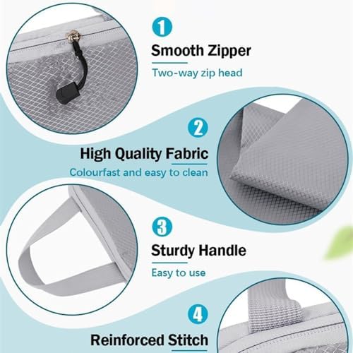 Travel Packing Cubes Set - 4pcs Compressible Storage Organizers for Clothes and Shoes - Expandable Folding Essentials (Grey) - Image 5
