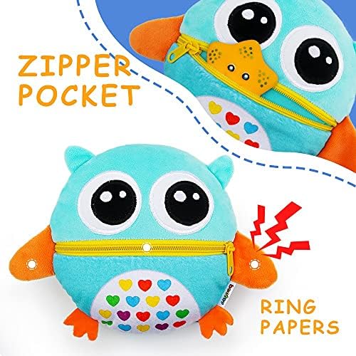 beetoy Sensory Buckle Pillow Toys for Toddlers 1-3, Learning Activity Toy Develop Fine Motor Skill, Educational Buckle Zipper Toys Toddler Activities Travel Toy for Threading Basic Skills - Image 2