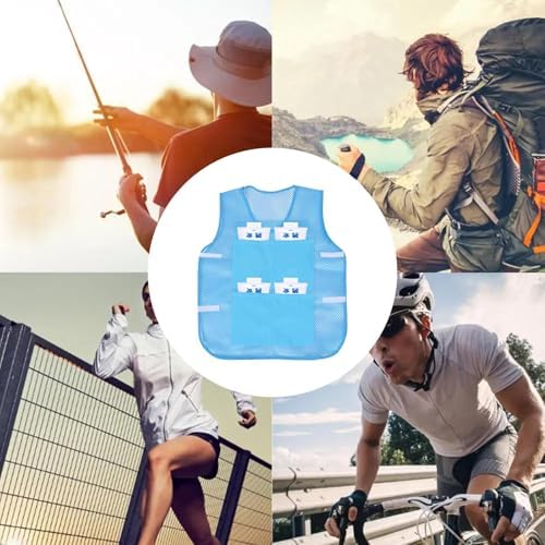 Cooling Vest,Body Cool Clothing with 8 Ice Packs - Wearable Personal Cooler Gadgets Cold Clothes for Summer Outdoor Sports Travel Work Dads Workers Outside - Image 4